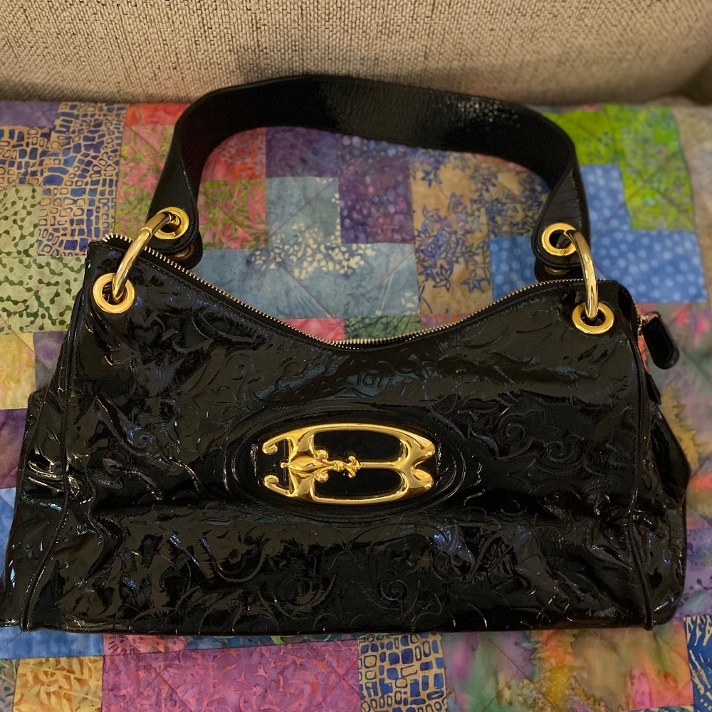 Braccialini Black leather shoulder bag